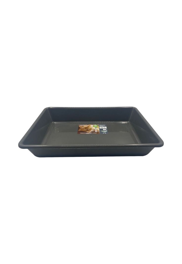 Arenero Bandeja Gato 9 Litros 48X33X8Cm Negro Plastiken-1