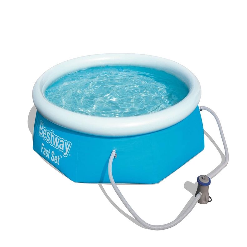 Piscina Bestway Redonda Fácil Armado con filtro 2.44MX66Cm-0