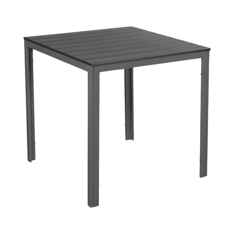 Mesa Terraza Polywood Impermeable 78X78cm Gris Northwest-0