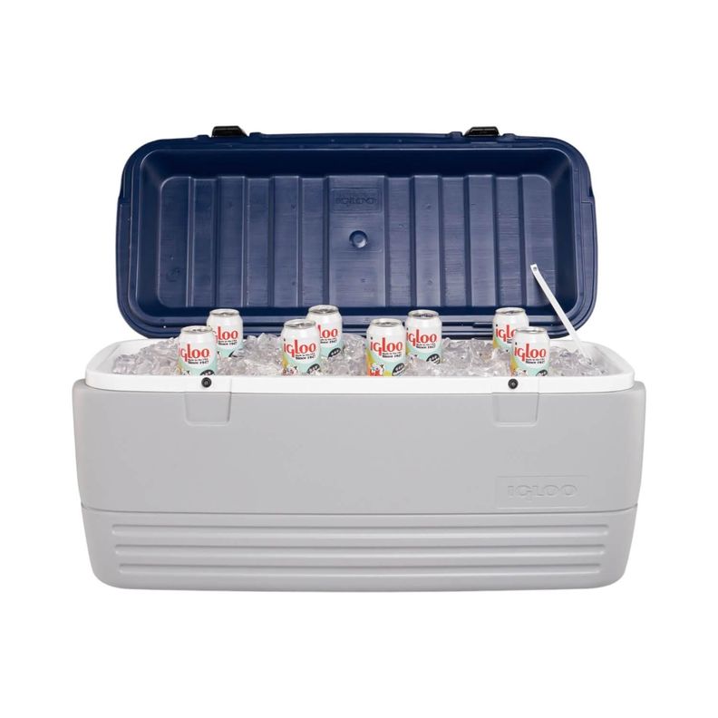 Cooler Nevera Hielera MaxCold Gris 113 Litros Azul Igloo-8