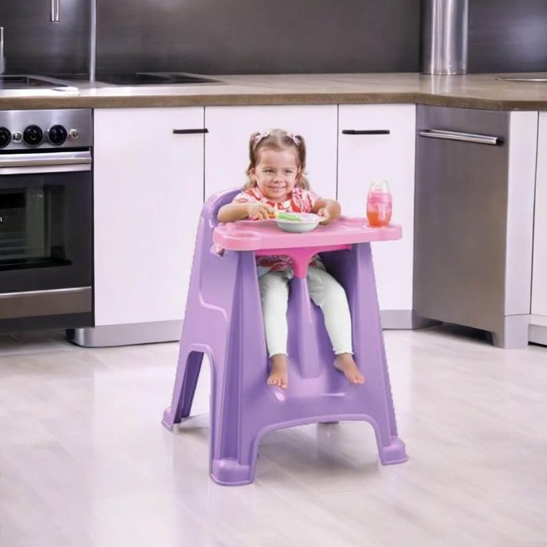 Silla Comedor Para Bebe Morado 60x59x77 cms Rimax-3