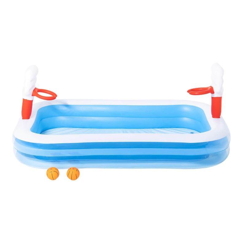 Piscina Inflable Bestway Basketball Con Pelota 251x168x102cm-5