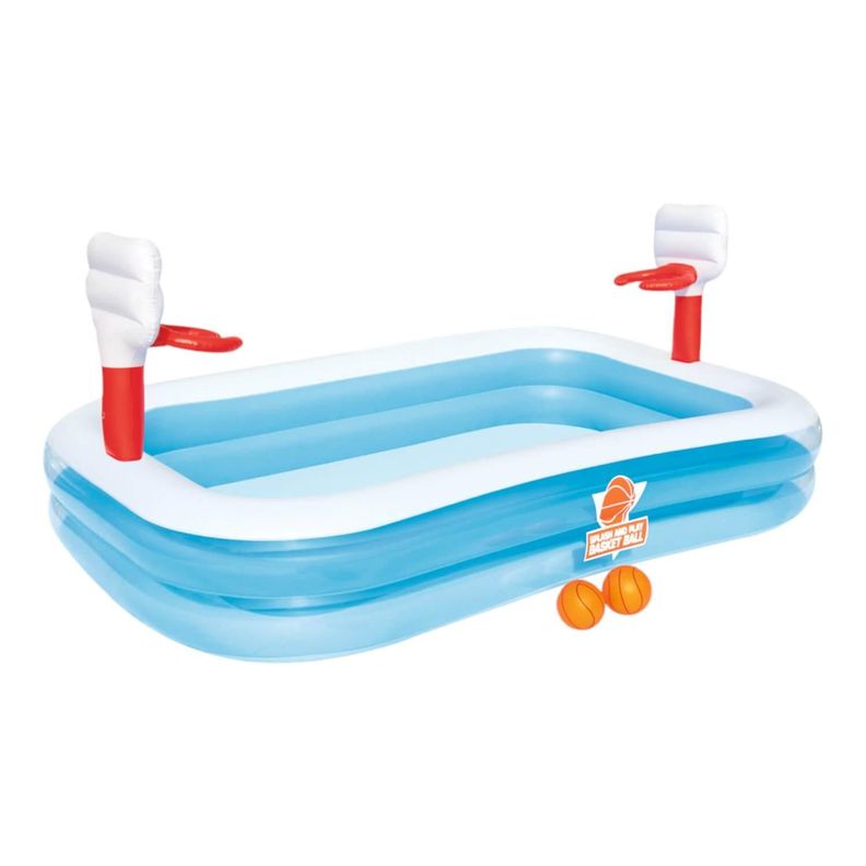 Piscina Inflable Bestway Basketball Con Pelota 251x168x102cm-7