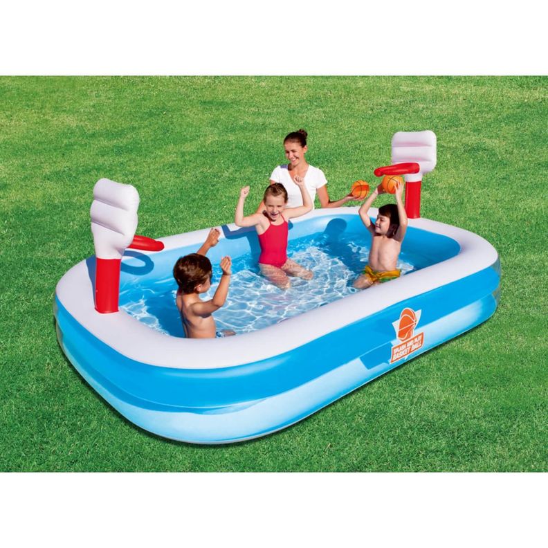 Piscina Inflable Bestway Basketball Con Pelota 251x168x102cm-9
