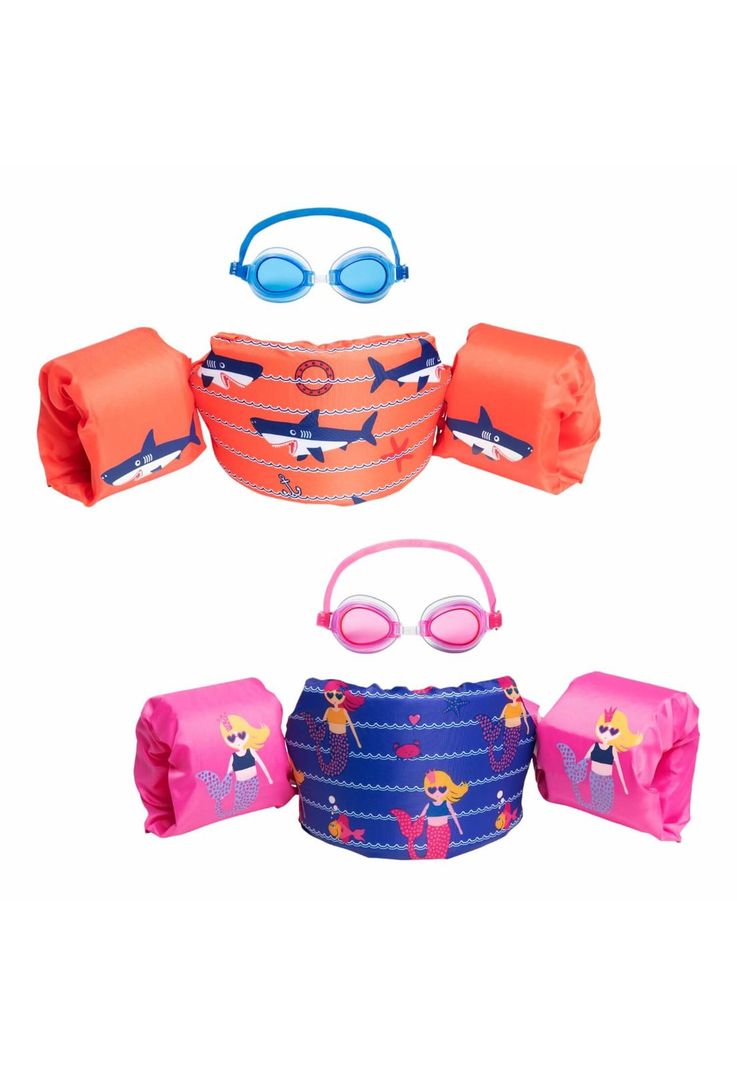 Kit Flotador con Alitas + Lentes Agua Niños 1-3 Años Bestway-0
