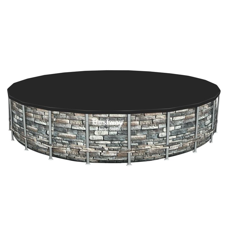 Piscina Bestway Redonda Piedra Filtro+Accesorios 6.71MX1.32M-2