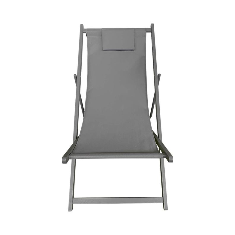 Silla Reposera Playa Piscina Plegable New Port Gris Northwest-4
