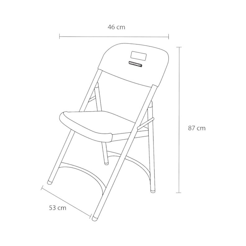 Silla Plegable 53x46x87 Cms Blanca Northwest-5