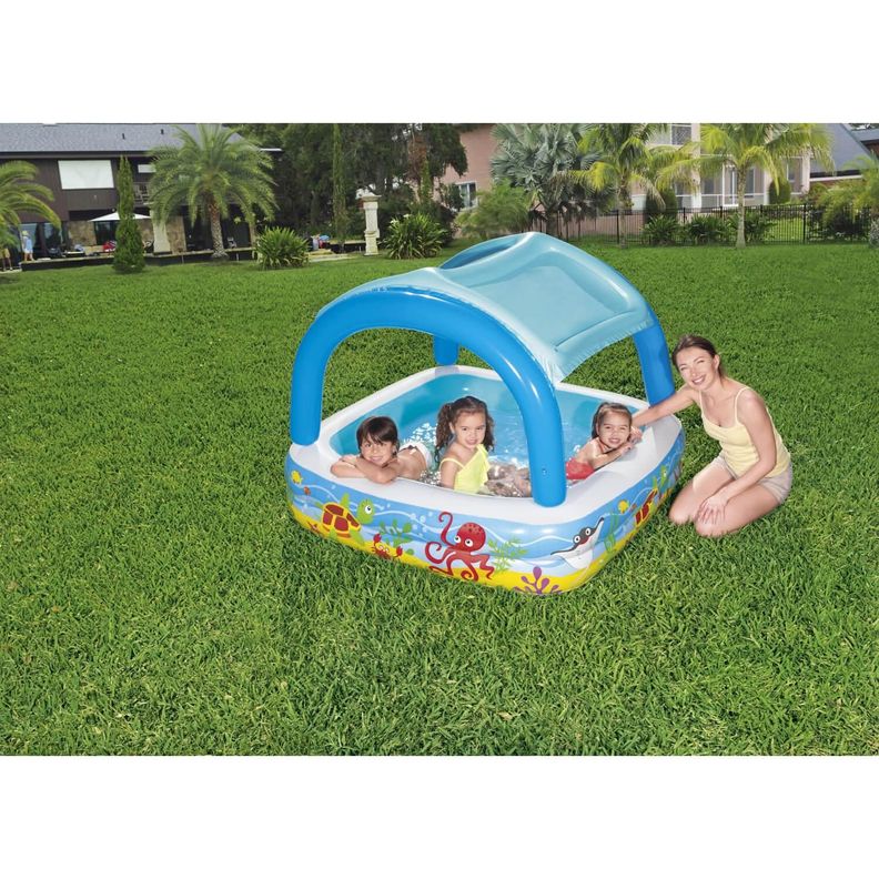 Piscina Inflable Bestway Con Toldo Desmontable 140x140x114cm-2