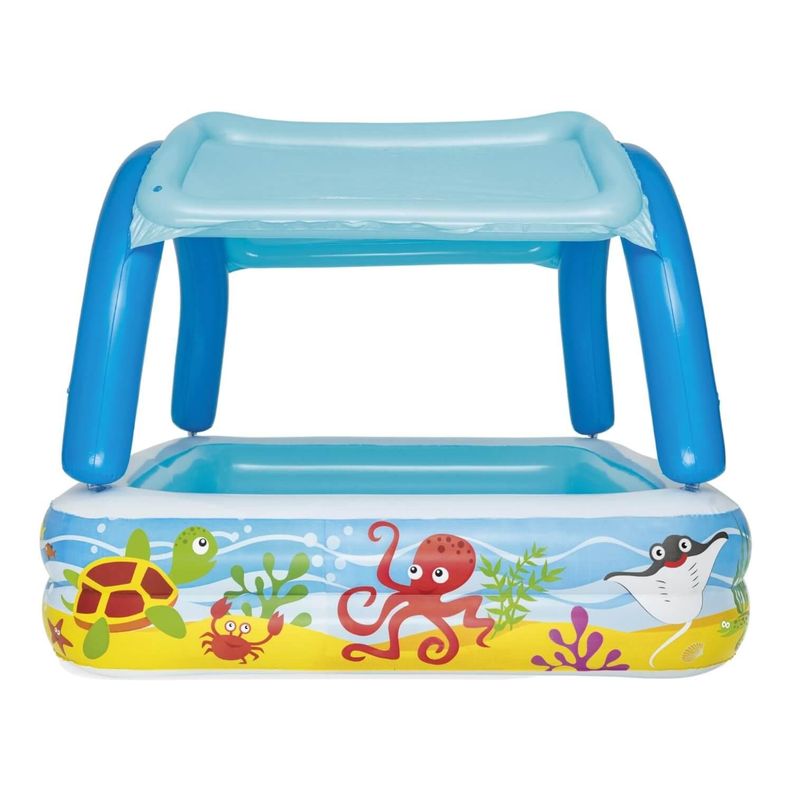 Piscina Inflable Bestway Con Toldo Desmontable 140x140x114cm-4