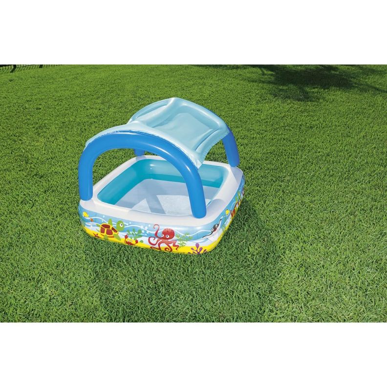 Piscina Inflable Bestway Con Toldo Desmontable 140x140x114cm-9