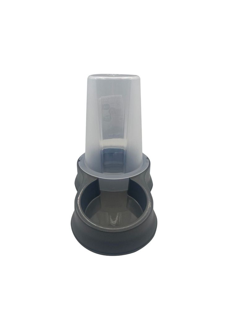 Dispensador Mascota Agua y Comida 0,65 L Negro Plastiken-3