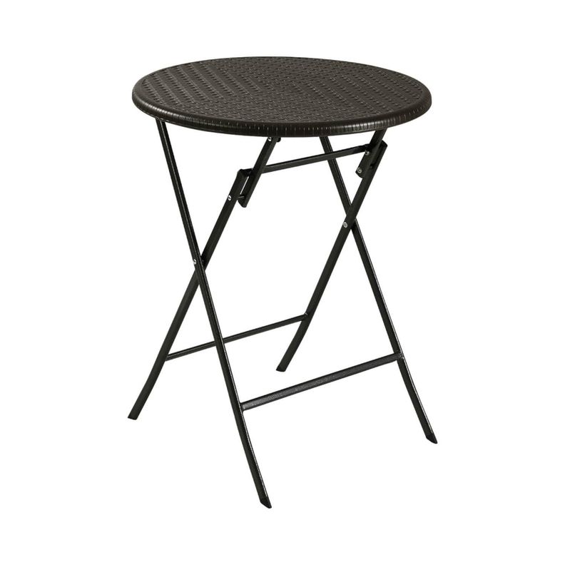 Set 2 Sillas + Mesa Redonda Plegable 60 cm Rattan Northwest-1