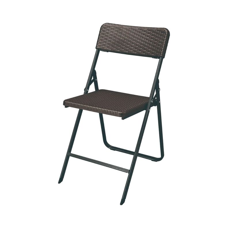 Set 2 Sillas + Mesa Redonda Plegable 60 cm Rattan Northwest-2