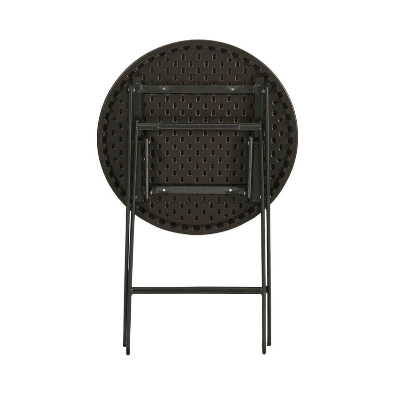 Set 2 Sillas + Mesa Redonda Plegable 60 cm Rattan Northwest-3