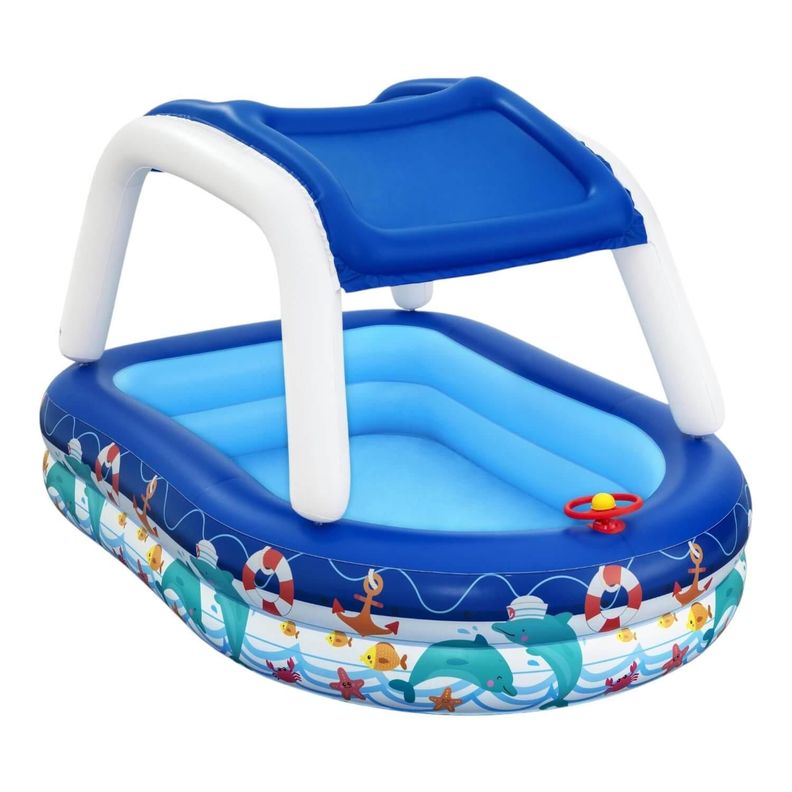 Piscina Inflable Bestway Con Toldo Desmontable 213x155x132cm-0