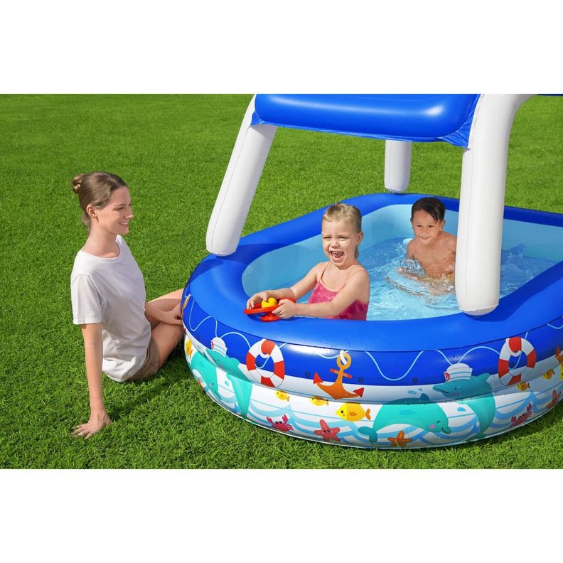 Piscina Inflable Bestway Con Toldo Desmontable 213x155x132cm-2