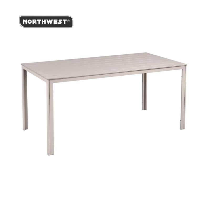 Mesa Terraza Polywood Impermeable 156x78cm Beige Northwest-2