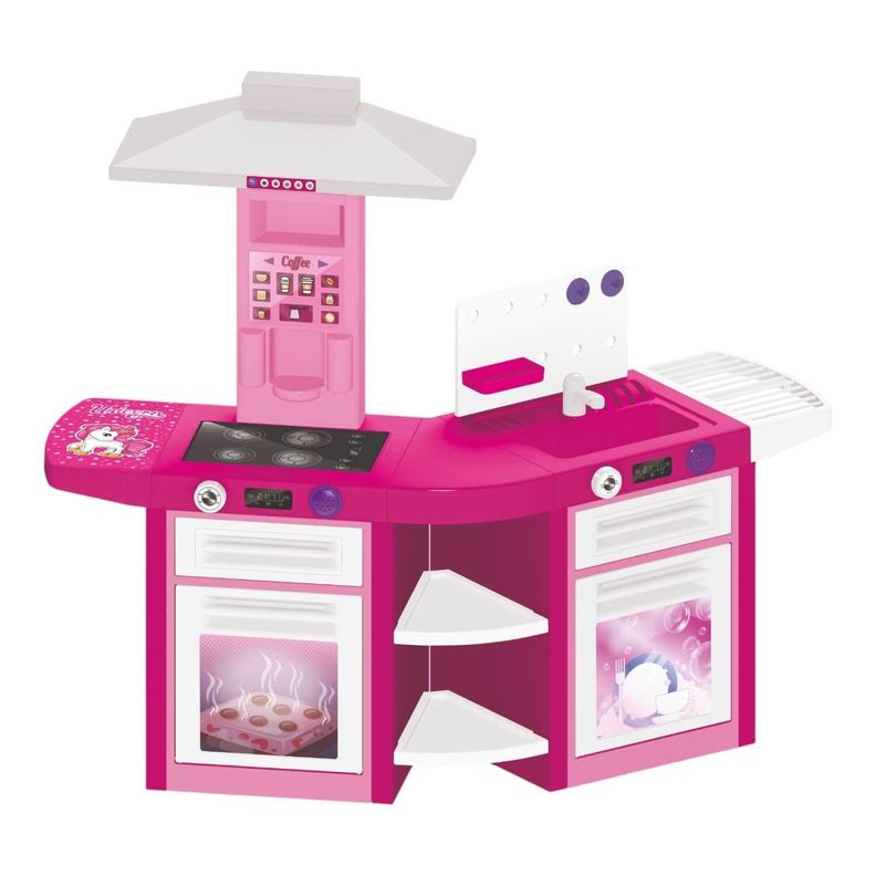 Cocina Plastica Doble Unicornio + Extras 109x65x100cm Dolu-0