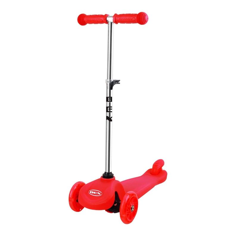 Scooter Monopatin Niño 3 Ruedas Ajustable 50-70Cms Rojo Bex-0