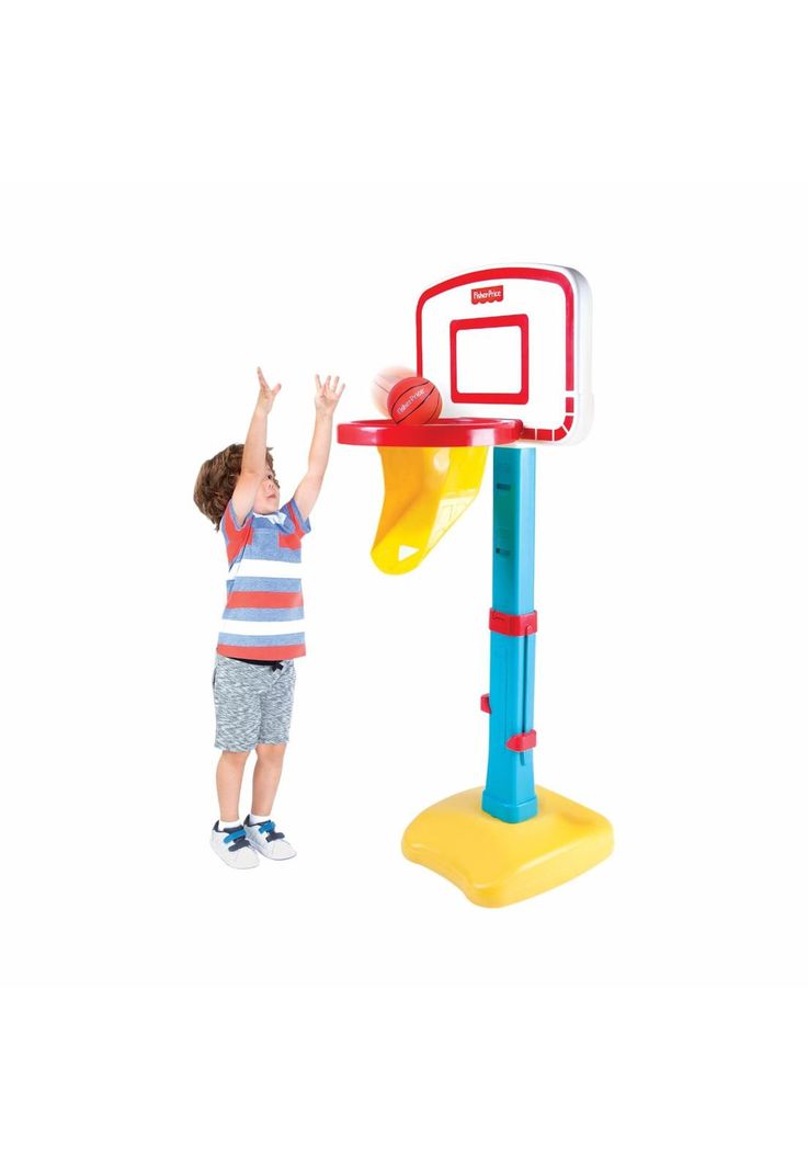 Set Aro Basketball + Pelota Ajustable 1,53m Fisher Price-1