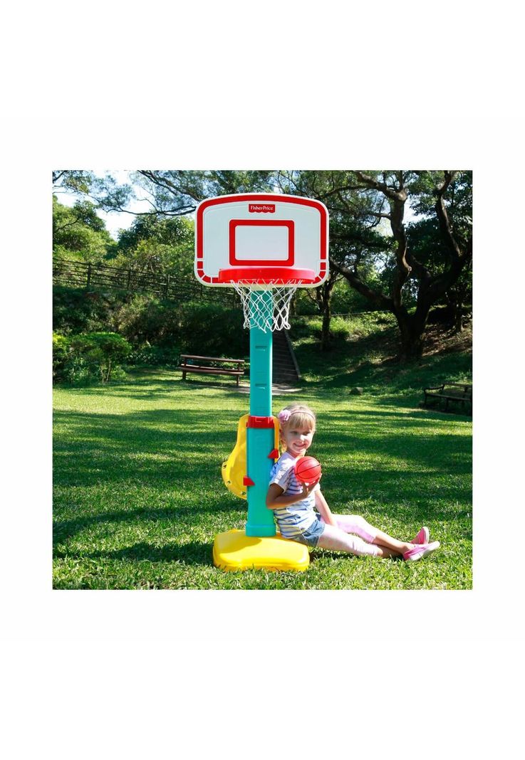 Set Aro Basketball + Pelota Ajustable 1,53m Fisher Price-2