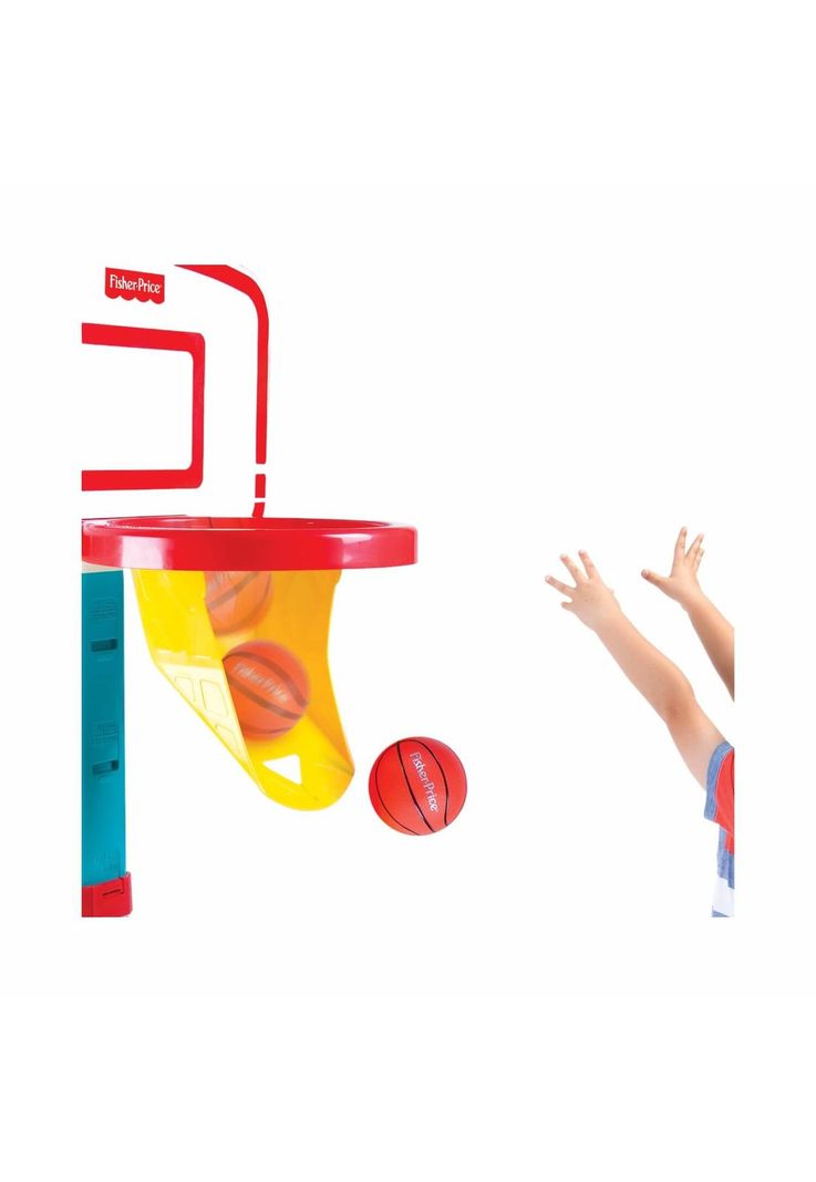 Set Aro Basketball + Pelota Ajustable 1,53m Fisher Price-3