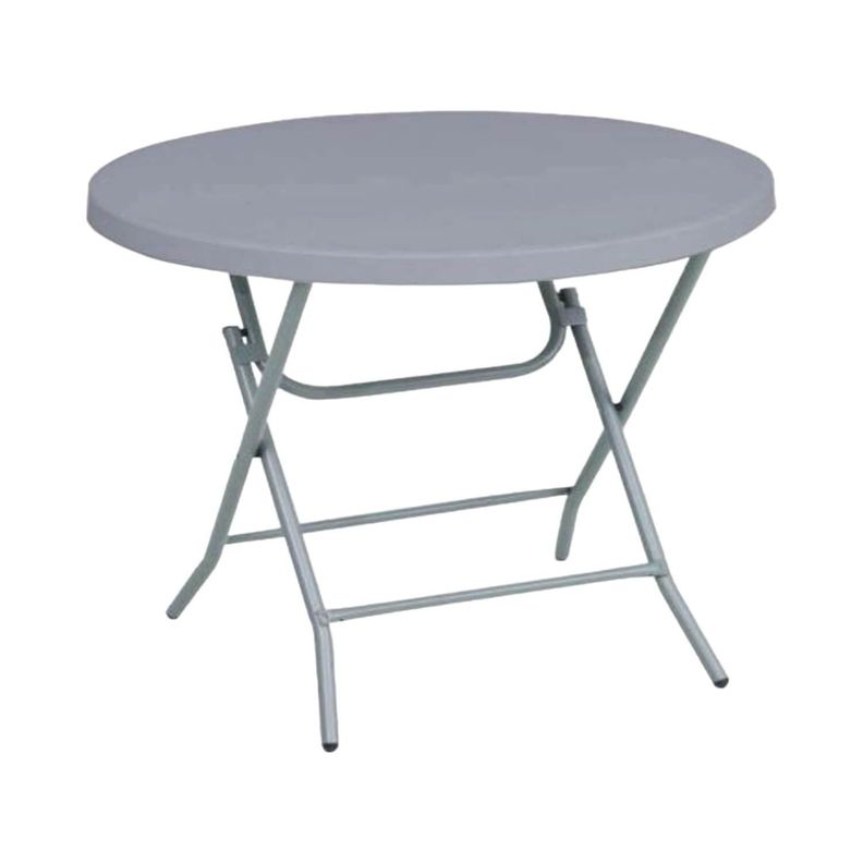 Mesa Plegable Redonda 80x74 Cms Gris Northwest-0