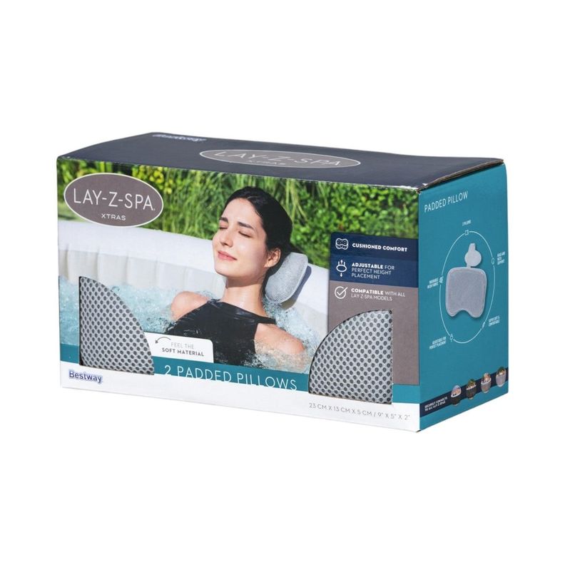 Almohada Reposa Cabeza (2 uds) Para Hot Tub Inflable Bestway-4