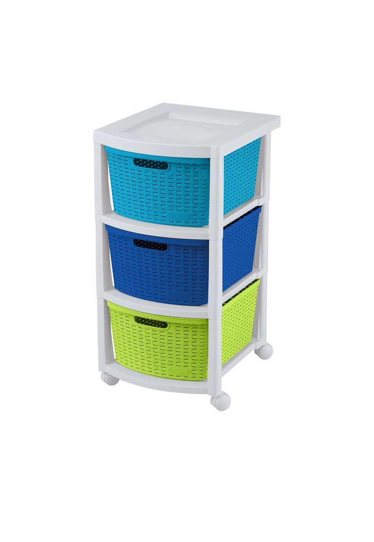 Cajonero Infantil Rattan 3 Gavetas 39x33x66 cms Rimax Diseno 1