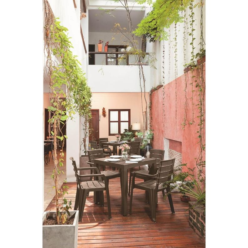 Mesa Plastico Café 75X75 cm Baru Rimax-4