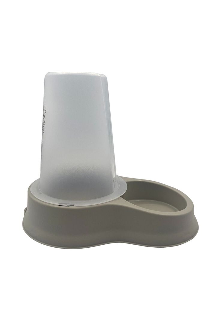 Dispensador Mascota Agua y Comida 0,65 L Beige Plastiken-2