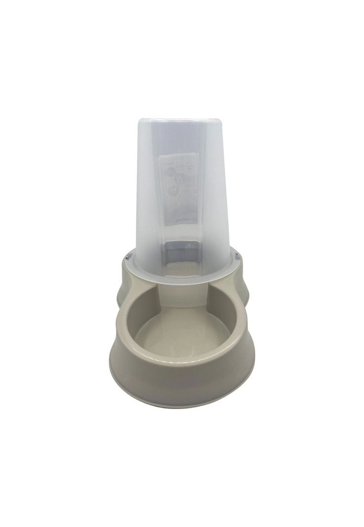 Dispensador Mascota Agua y Comida 0,65 L Beige Plastiken-3