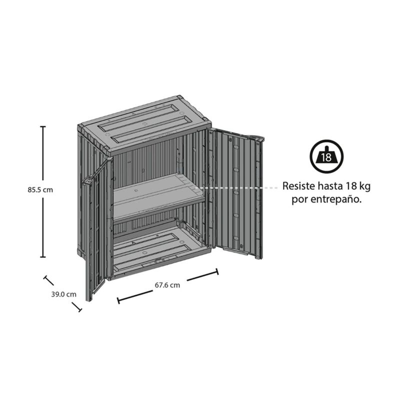 Armario Mediano con puertas Multiuso Rimax-2