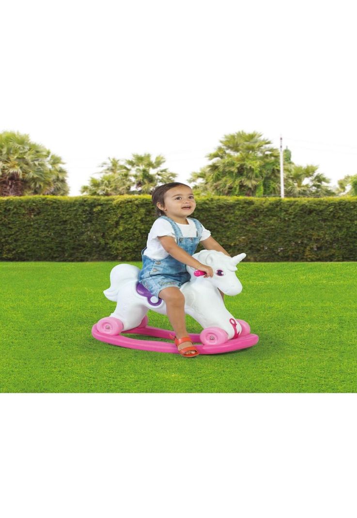 Unicornio Mecedor Con Ruedas 70x30x52 Cms Dolu-2