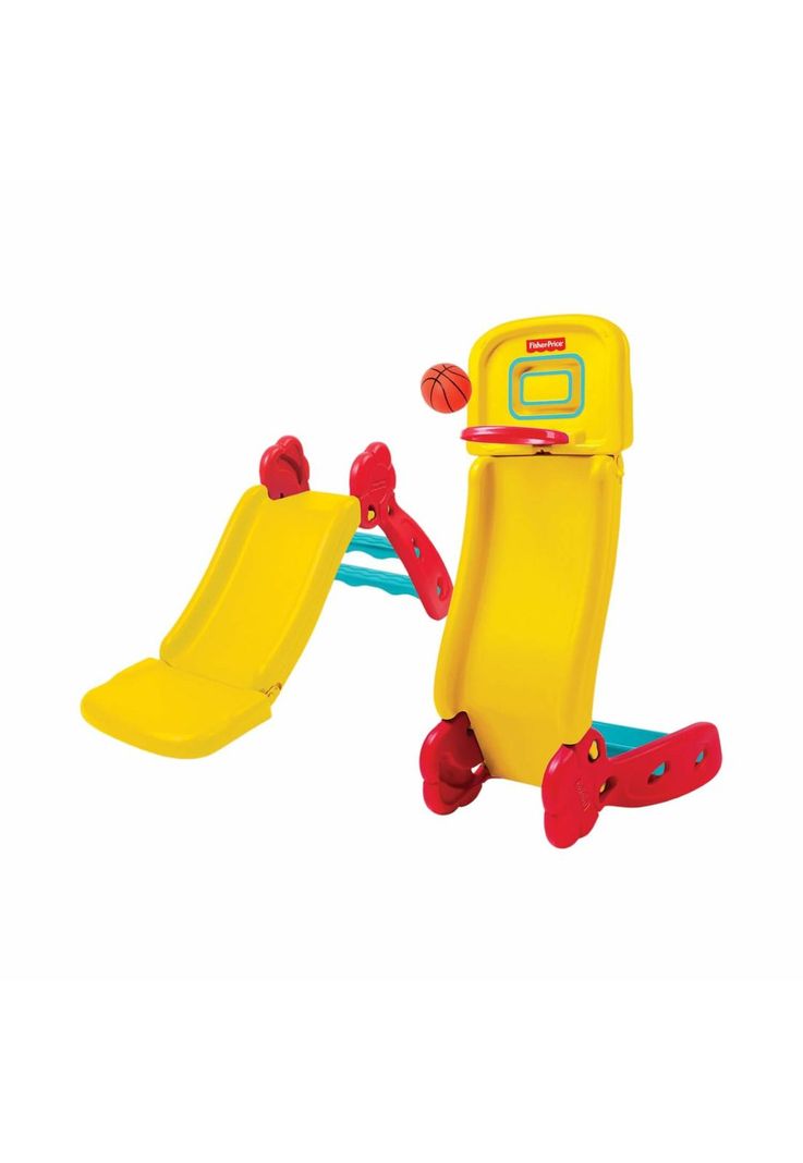 Set Resbalín y Aro de Basquetbol 32x65x98 Cms Fisher Price-0