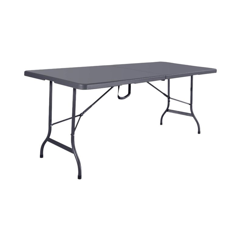 Mesa Plegable Rectangular 180x74x74 Cms Gris Northwest-0