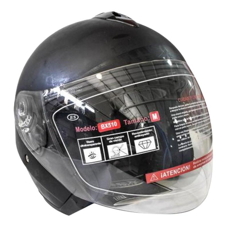Casco Full Face Bx510 Talla L Color silver Certificado ECE Plata