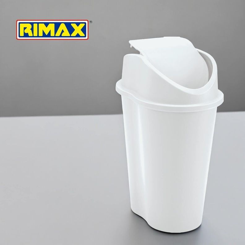 Basurero Plastico Blanco 10 Lts Rimax-1
