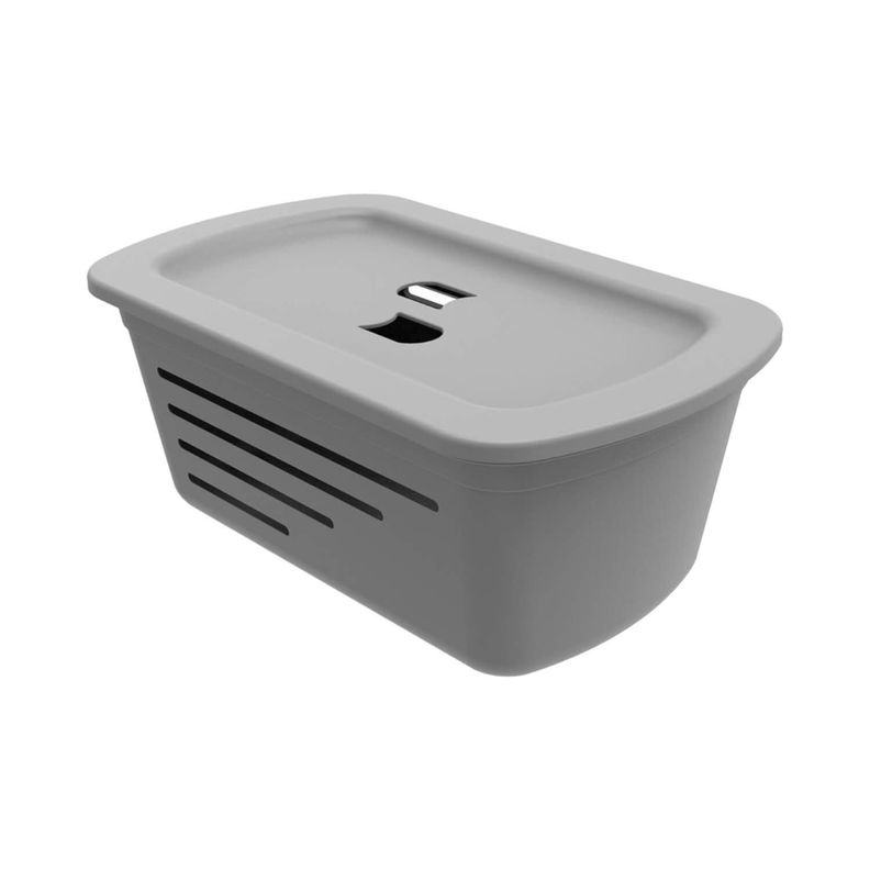 Canasta Organizadora Soprano 5L Gris Con Tapa-1