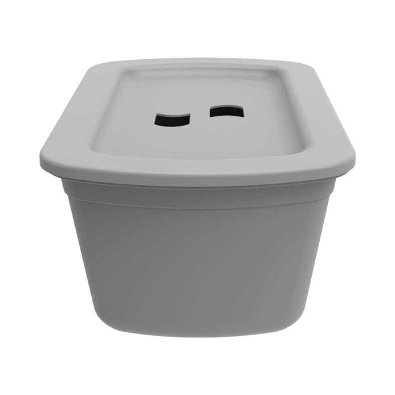 Canasta Organizadora Soprano 5L Gris Con Tapa-2