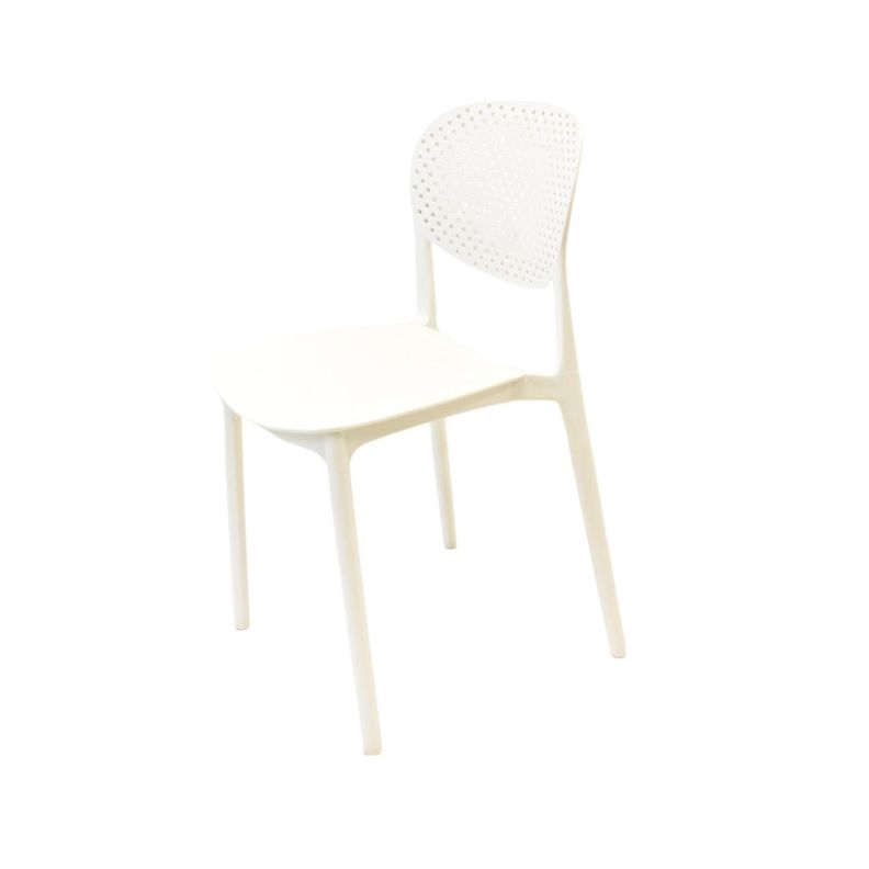 Silla Plastico Apilable Deco Hamburg Blanca Escandinavia Blanco