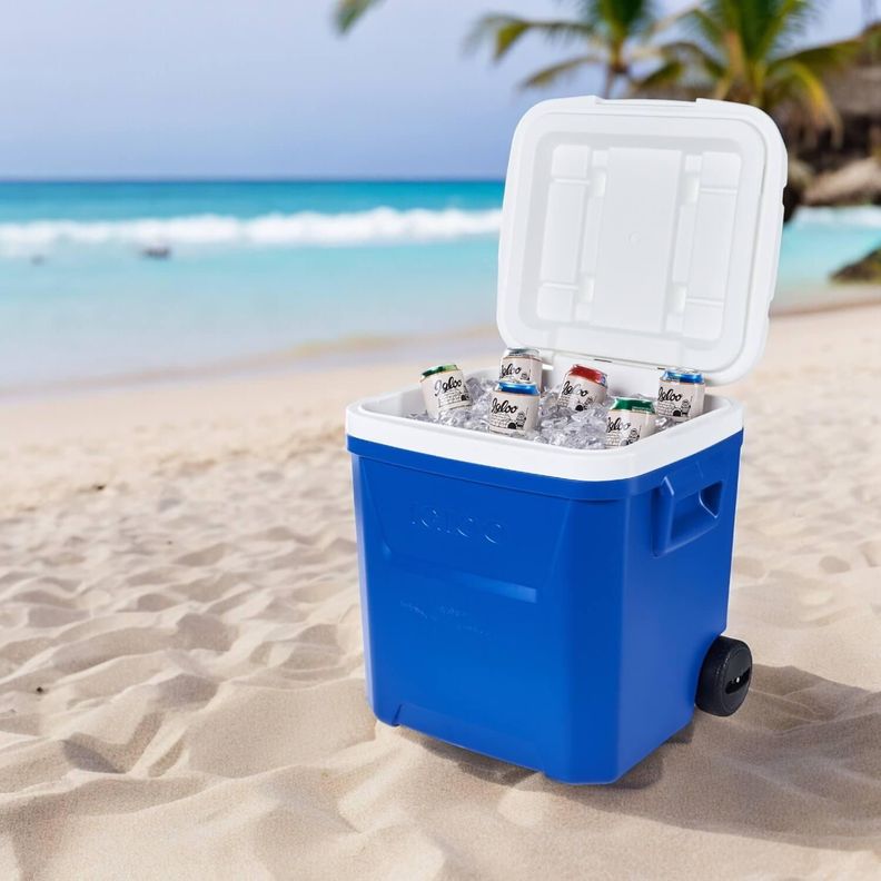 Cooler Nevera Hielera con Ruedas Laguna Azul 57 Litros Igloo-1