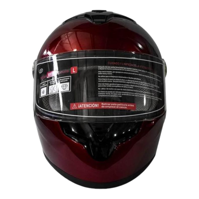 Casco Full Face Bx105 Talla L Color Burgundhy Ceritificacion ECE Bex-2