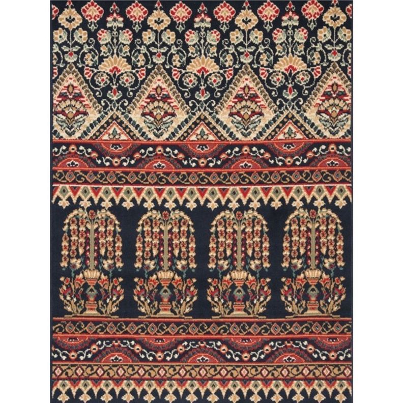 Alfombra Margarita Negro 150x200