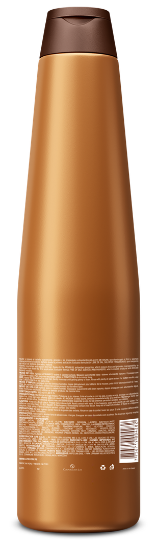Shampoo Repair Argan, para cabellos maltratados,  Be Natural 350ml-1