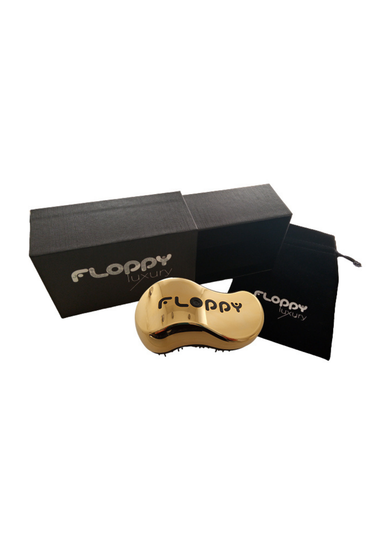 Cepillo Español Floppy Luxury Antifrizz Desenredante Gold 24K-0