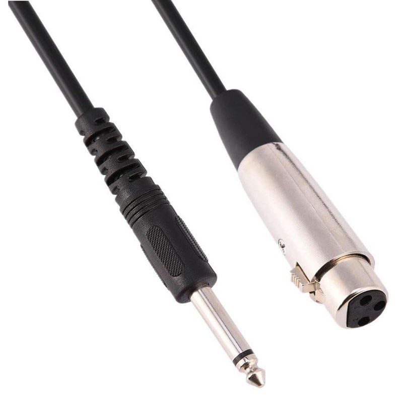 Cable XLR Canon a Plug 6.3mm Microfono Amplificador Guitarra-0