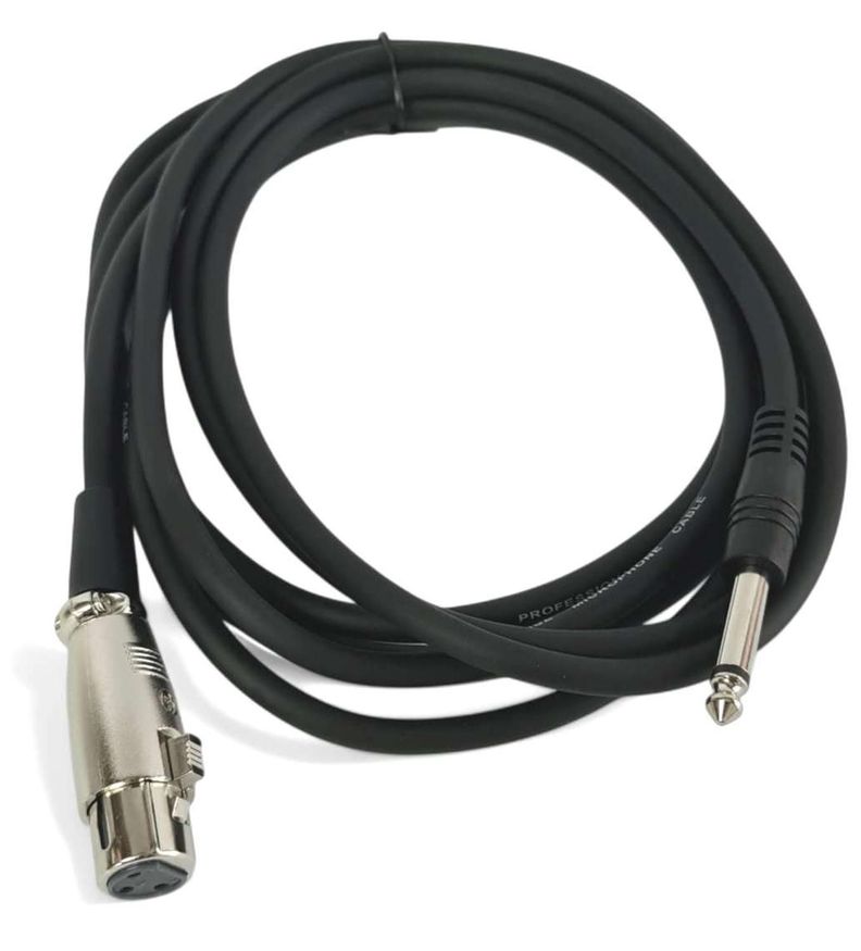 Cable XLR Canon a Plug 6.3mm Microfono Amplificador Guitarra-1