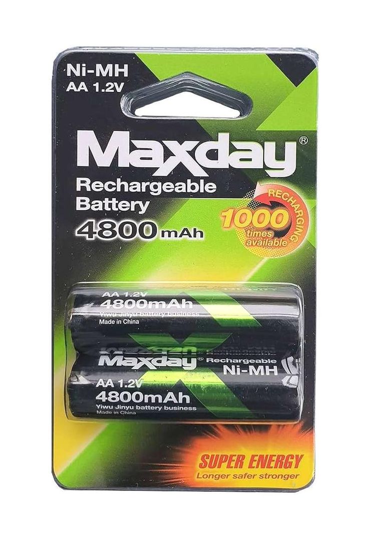 Pack De 2 Pilas Recargables Maxday Aa 4800mah-2
